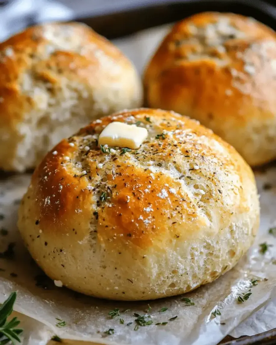 Golden baked herbed garlic Parmesan bread cooling