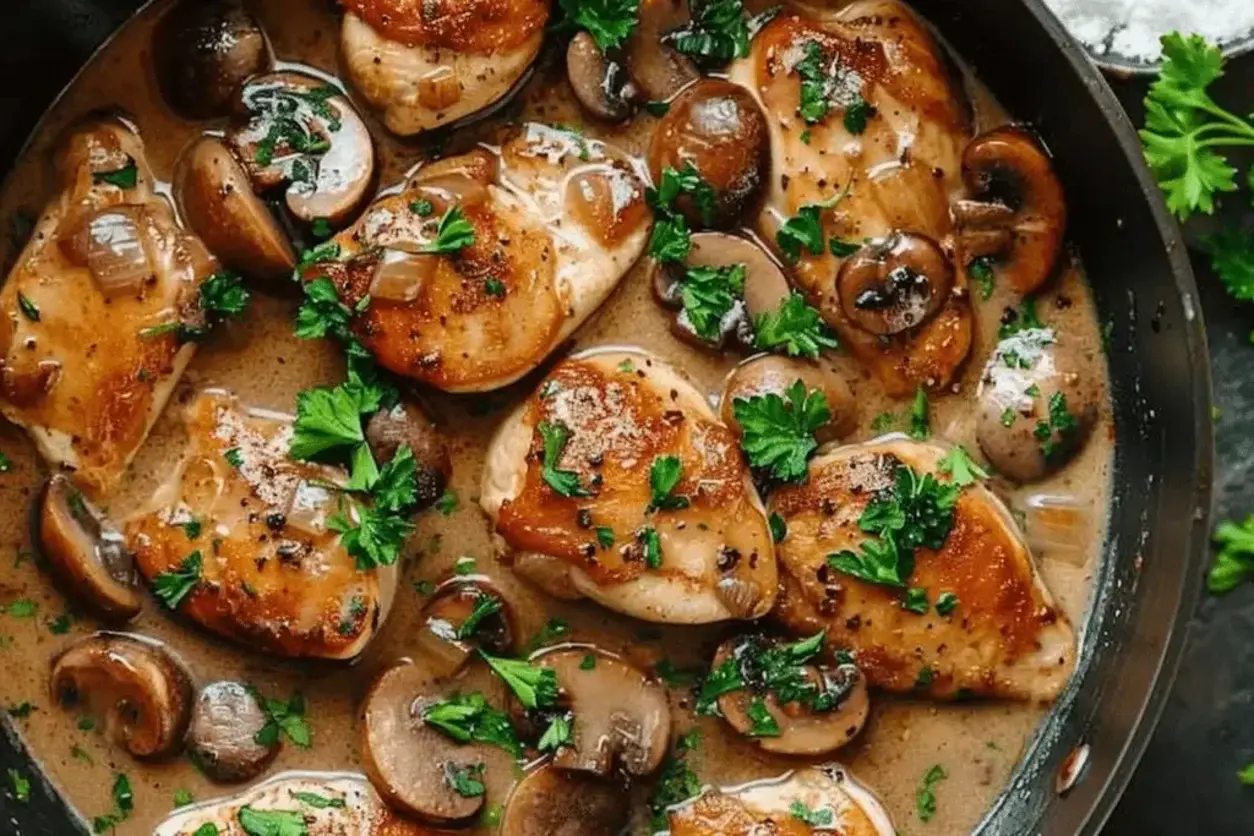 Ready to Serve Slow Cooker Chicken Marsala
