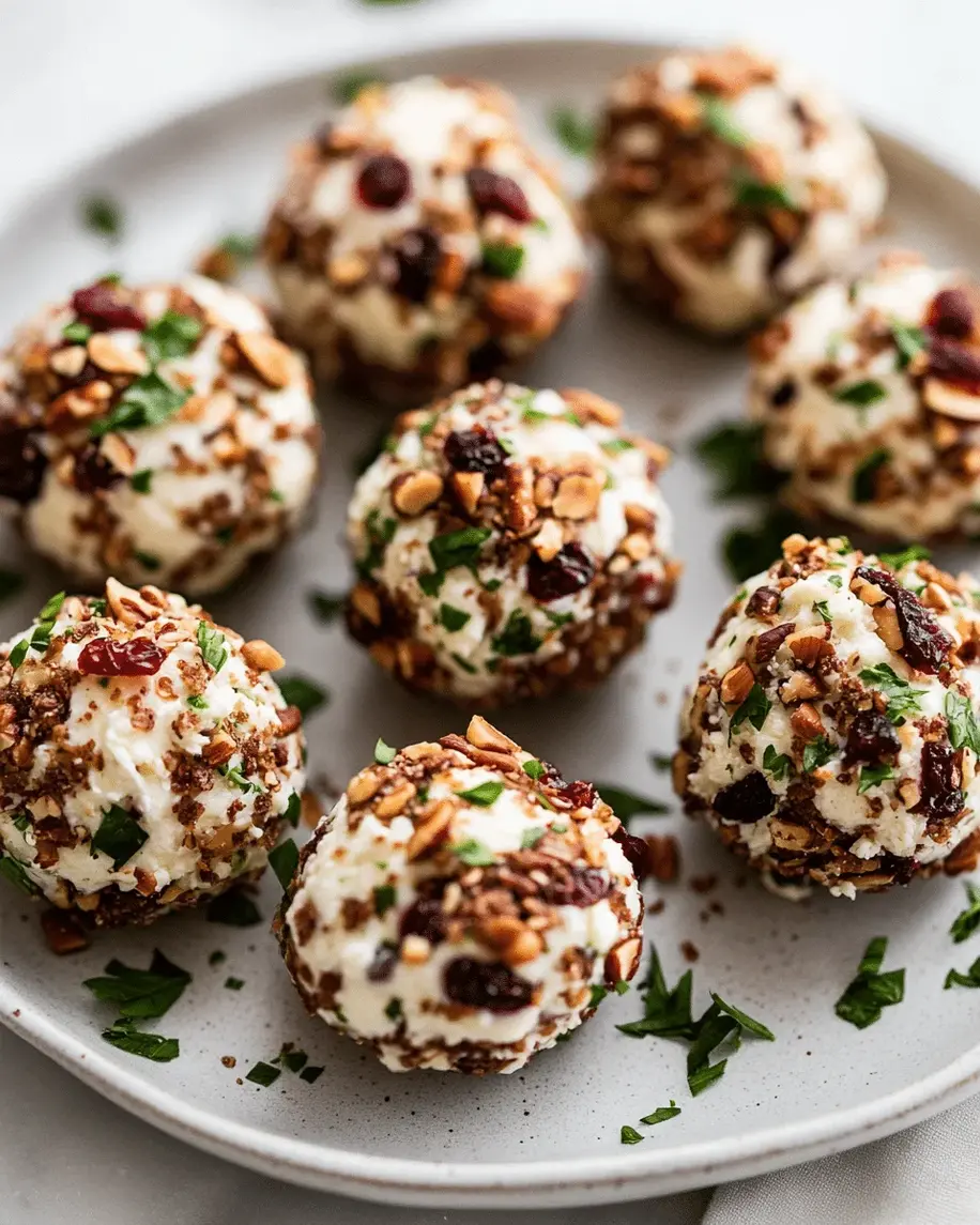 Close-up of goat cheese truffles being prepared on a marble countertop with ingredients scattered around