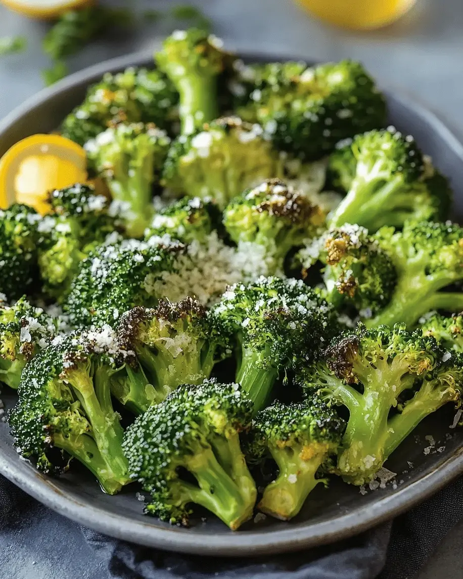 Close-up of freshly harvested broccoli florets ready for roasting