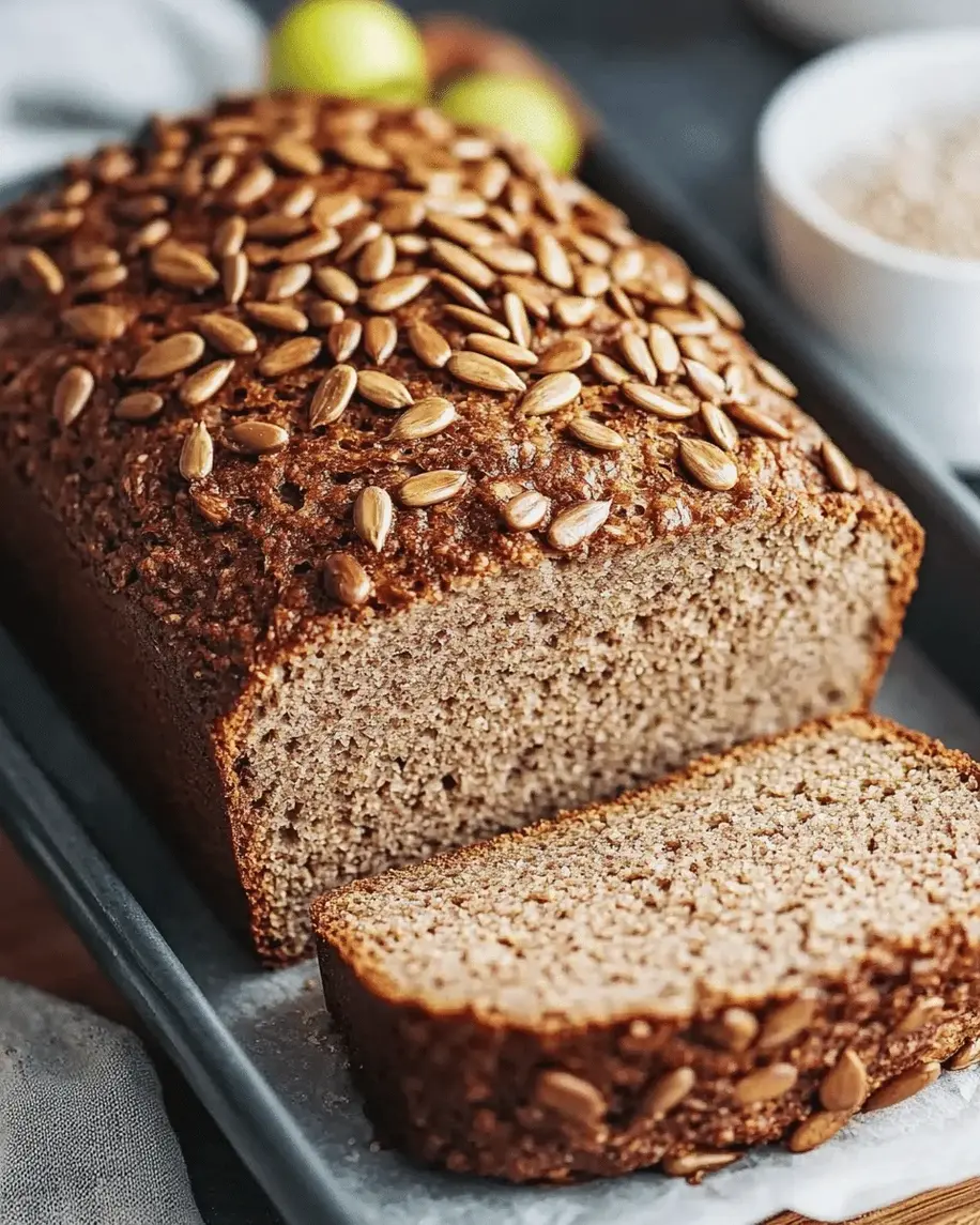 Ingredients for low-carb vegan bread preparation, showing almond flour, flaxseed, and mixing bowls on a clean countertop