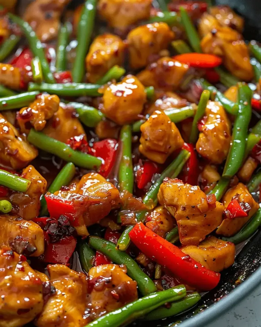 Chicken and Green Bean Stir Fry Final Dish