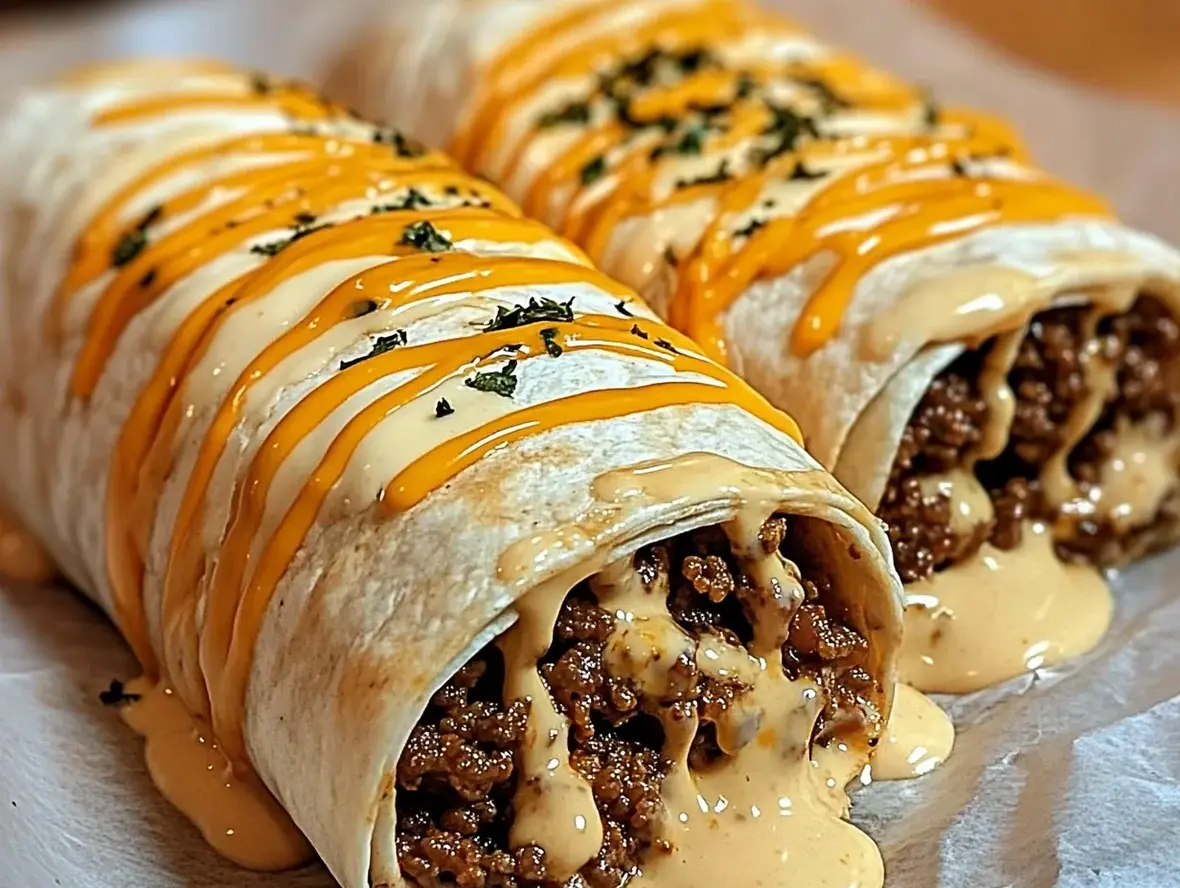 A delicious Mexican dish with a creamy sauce, garnished with cilantro and lime wedges.