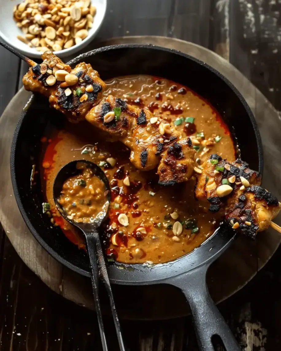 Exotic Lemongrass-Infused Coconut Chicken Skewers served on a platter