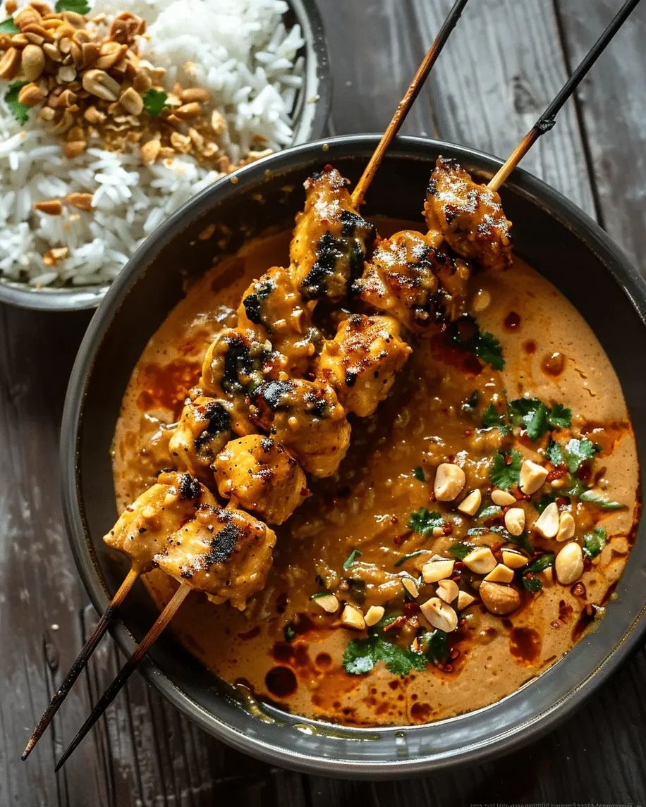 Exotic Lemongrass-Infused Coconut Chicken Skewers fresh off the grill