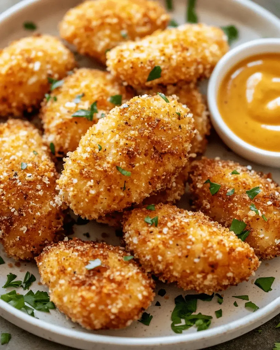 Crispy Baked Chicken Tenderloins coated in mustard mayo batter, ready for baking