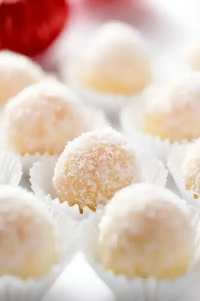 Snowball Coconut Fudge Truffles