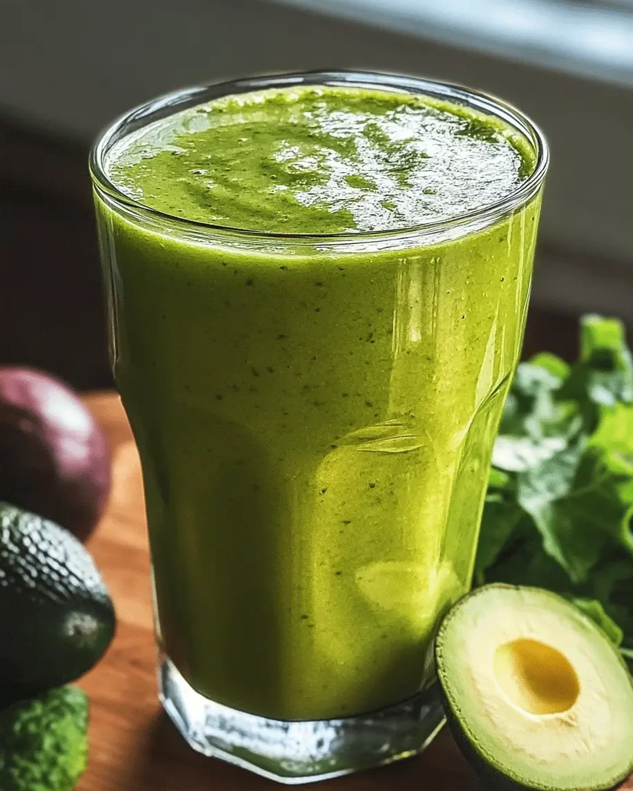 Vibrant green power smoothie ingredients laid out fresh for preparation