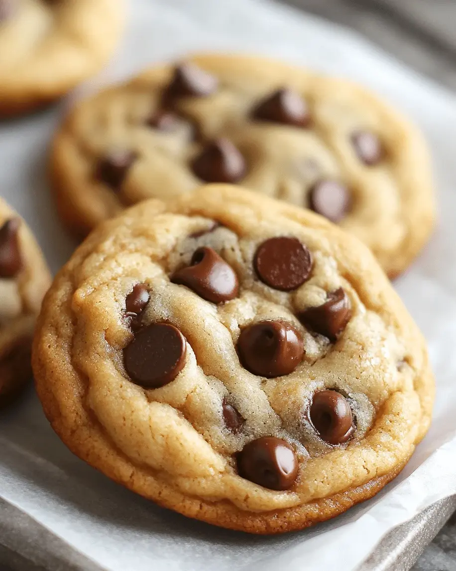 A plate piled high with perfectly soft and chewy chocolate chip cookies, some broken open to show gooey centers.