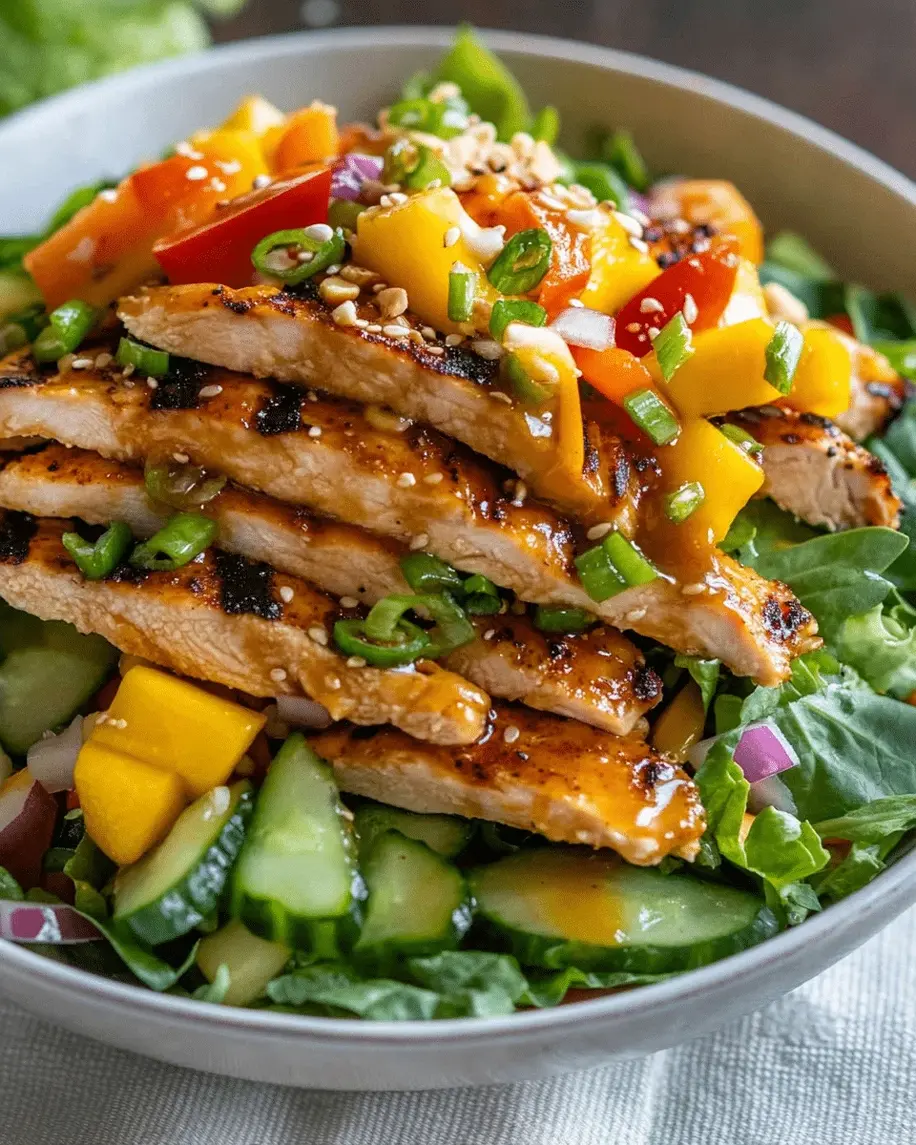 Fresh ingredients for Asian-inspired chicken salad laid out on a countertop.