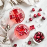 Jillian Michaels gelatin recipe drinks and cubes served on marble counter
