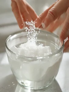 Blooming Knox unflavored gelatin in cold water — the first step of the gelatin trick recipe